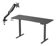 Biurko gamingowe Silver Monkey Biurko elektryczne ED-160 black + UM-600 (sprężyna gazowa)